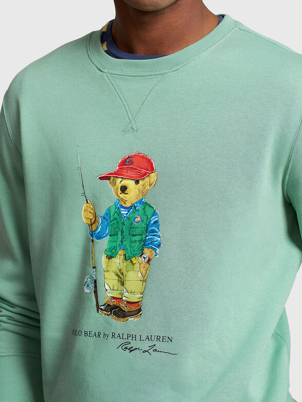 Green sweatshirt with Polo Bear accent - 4