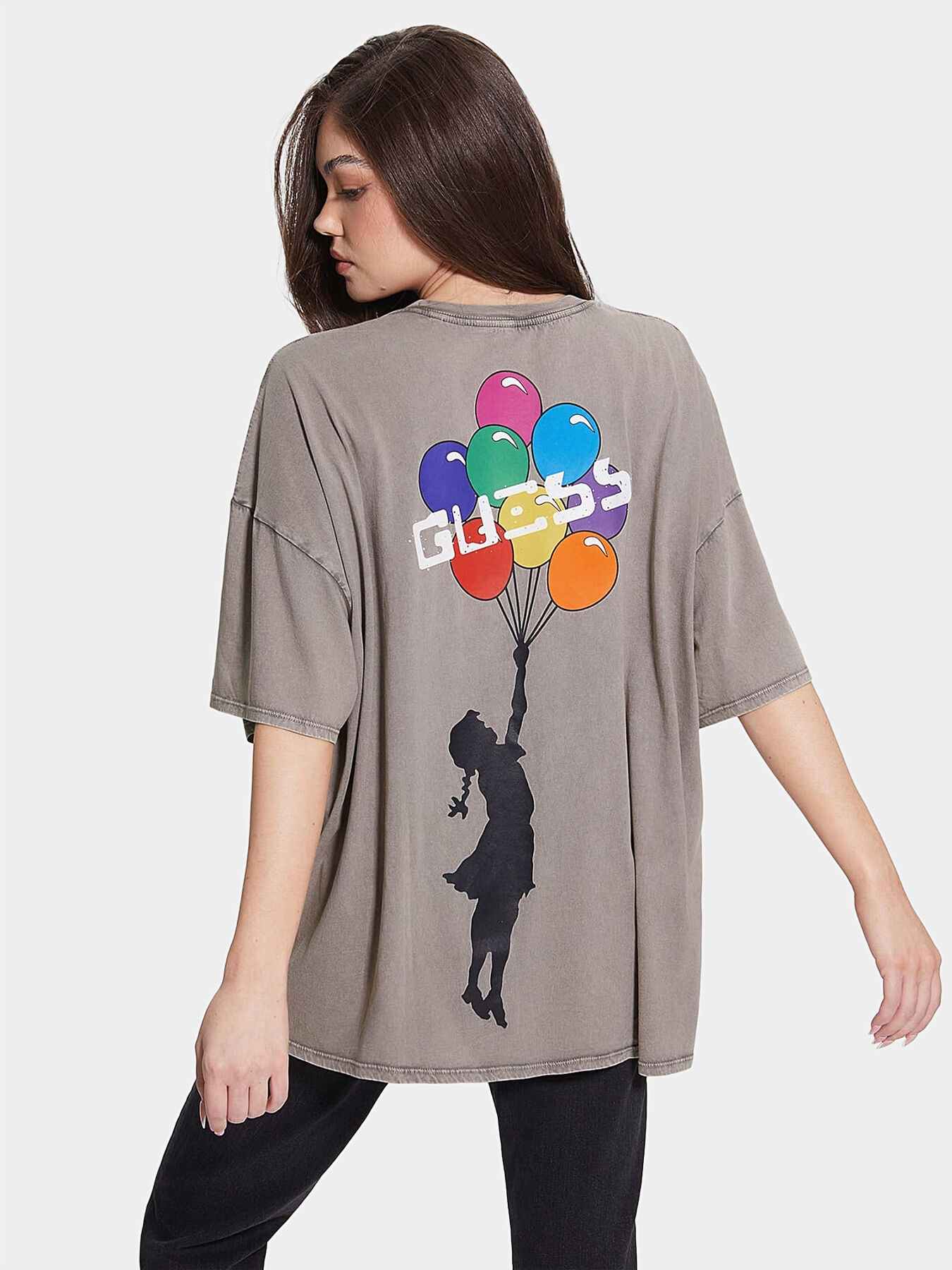 Guess oversized tee womens outlet