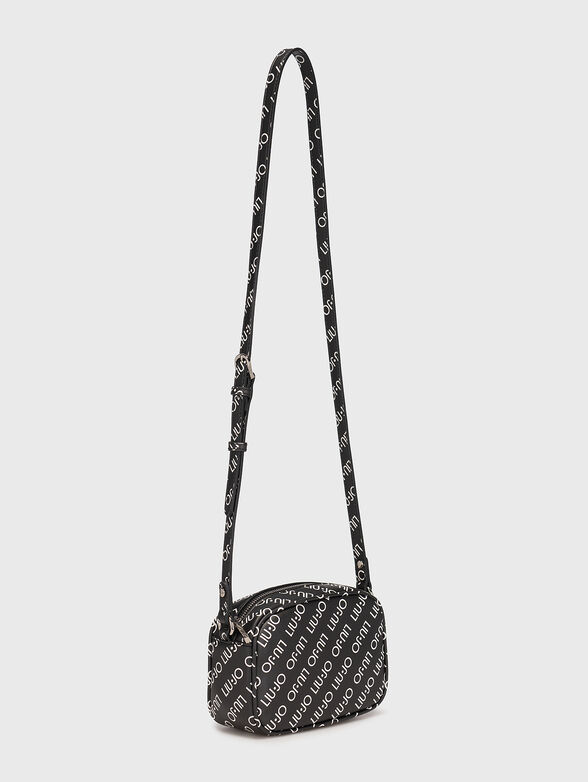 Black crossbody bag with embossed logo - 2