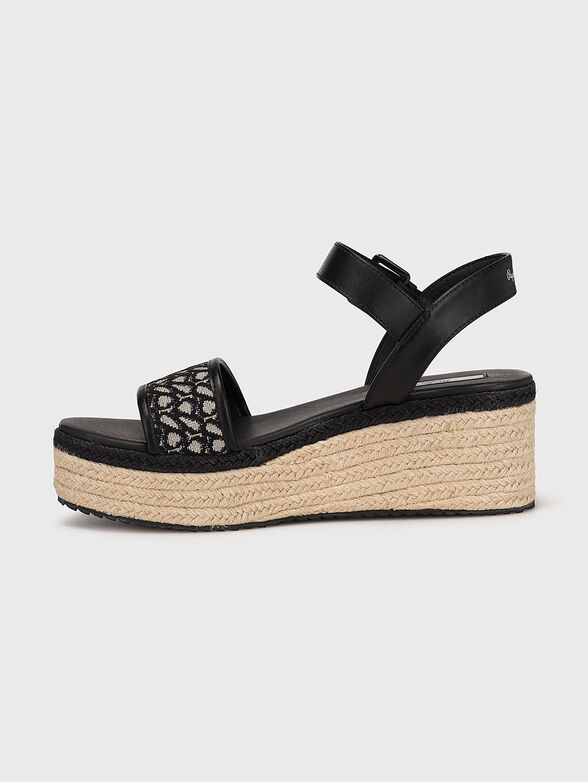 WITNEY JACQUARD platform sandals - 4