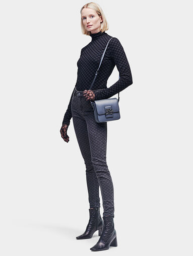 KL MONOGRAM Skinny jeans with monogram logo print - 5