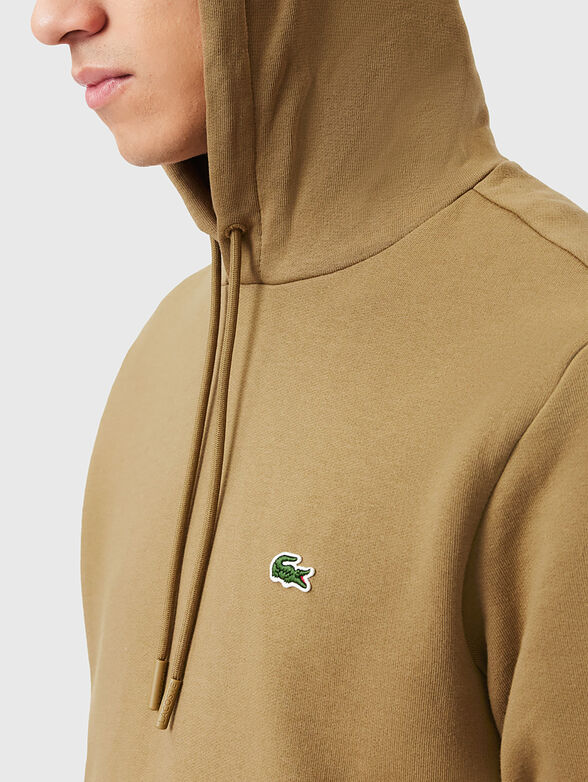 Hooded sweatshirt with logo accent - 4