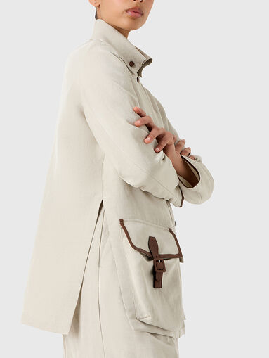 Linen blend jacket - 4
