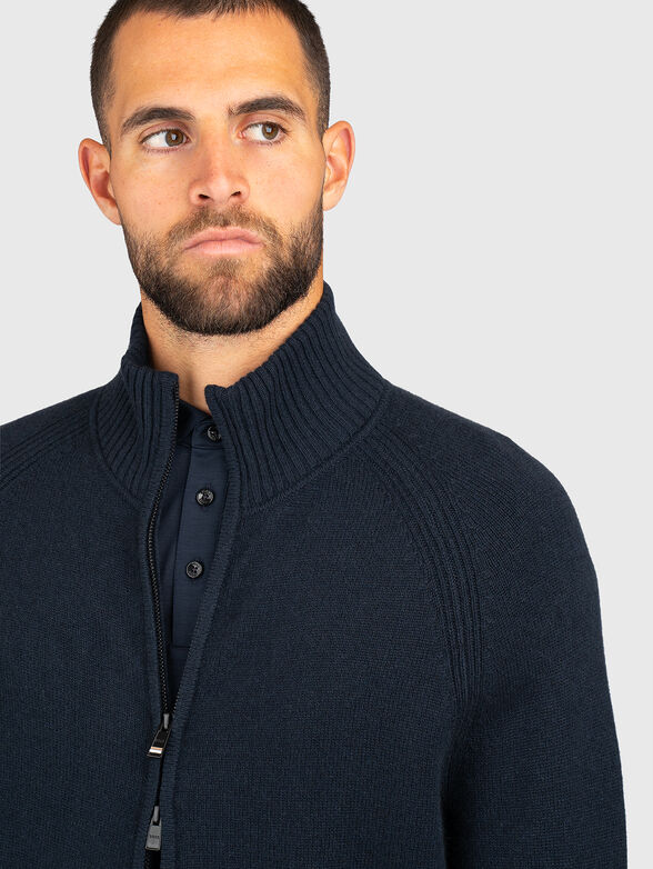 ELASSO woo lcardigan with zip - 3