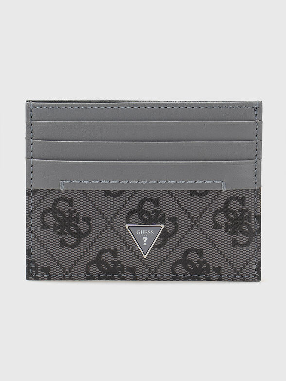 Card holder with monogram print - 1