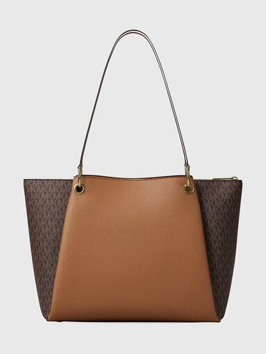 Leather bag with monogram print - 3