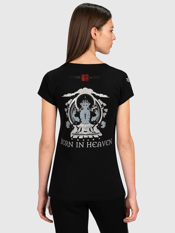 Black t-shirt with print - 5