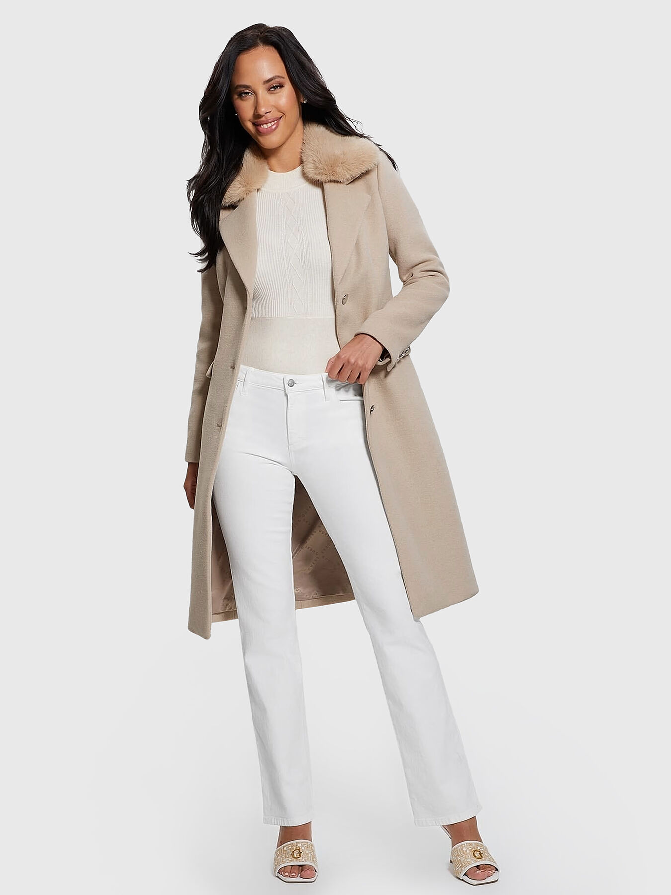 NEW LAURENCE wool-blend coat brand GUESS — Globalbrandsstore