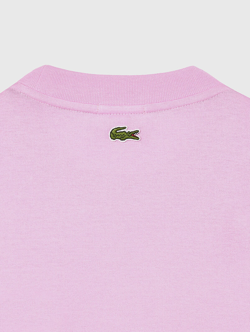 Cotton black t-shirt with logo detail - 3