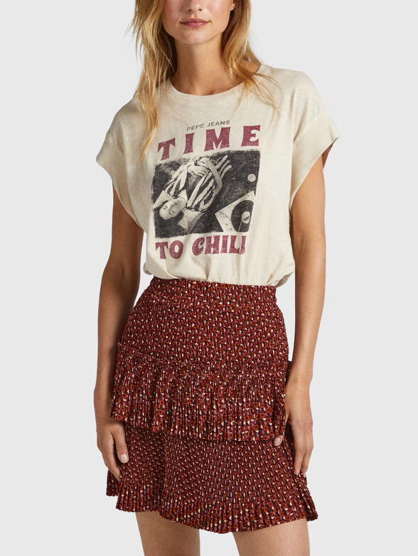 CAMILA cotton T-shirt with print - 1