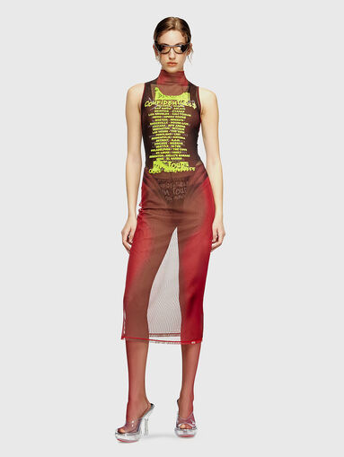 D-AGNEC dress with sheer effect - 4