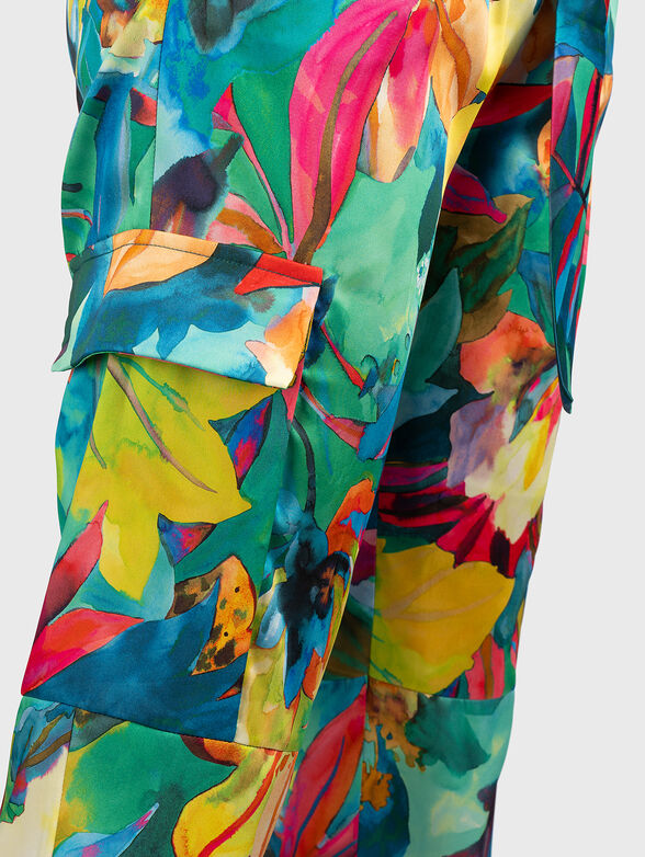 Floral print cargo pants - 5