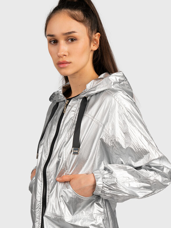 Silver hooded jacket - 4