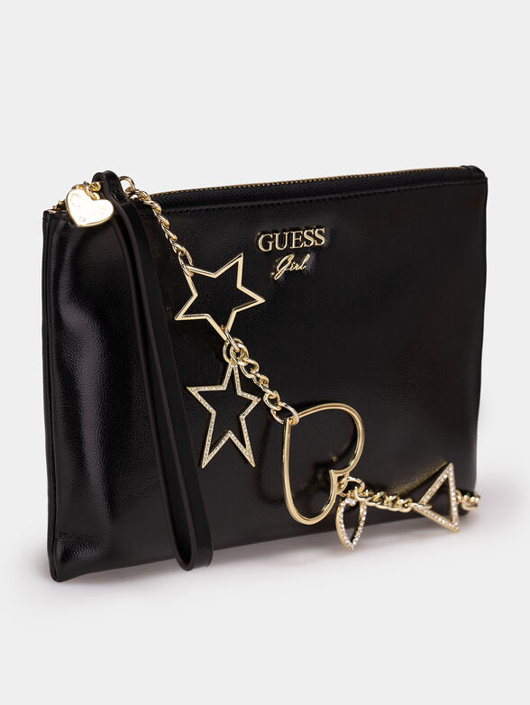 Clutch bag with accent strap - 5