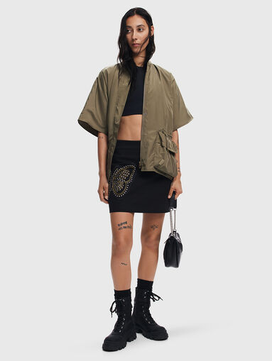 BANGKOK mini skirt with embroidery and eyelets - 4