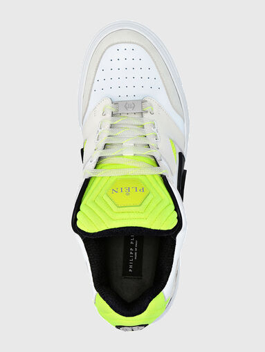 Leather sports shoes with blue accents - 5