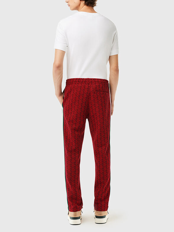 Sports trousers with monogram print - 2