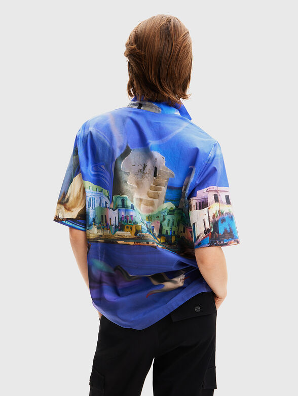 Cotton shirt with art print - 2