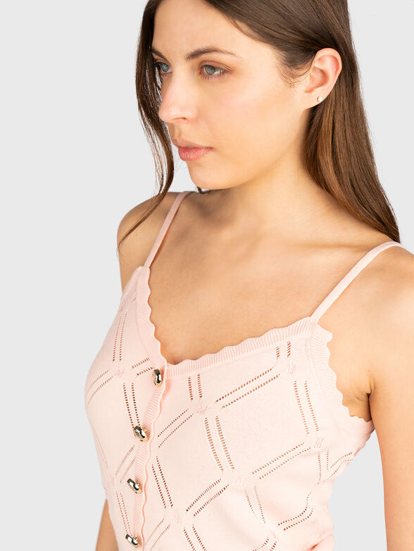 ANNA viscose top with embroidered logo - 3