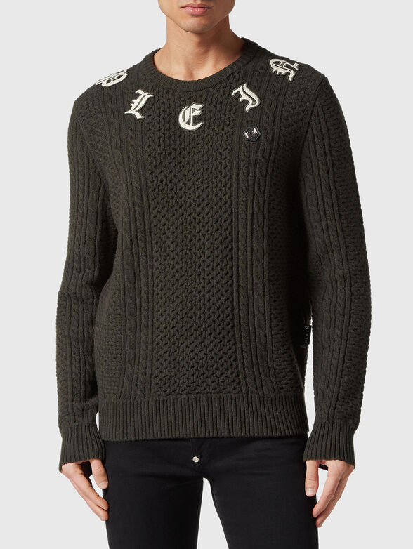 Black sweater in wool and cashmere - 1