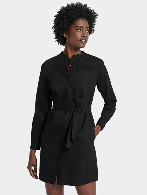 Dress with long sleeves and belt - 1