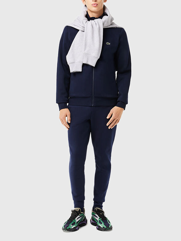 Black sweatshirt with zip and logo detail - 2