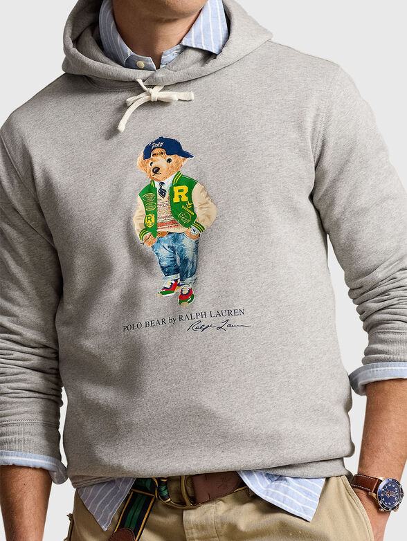 Gray sweatshirt with Polo Bear print - 3