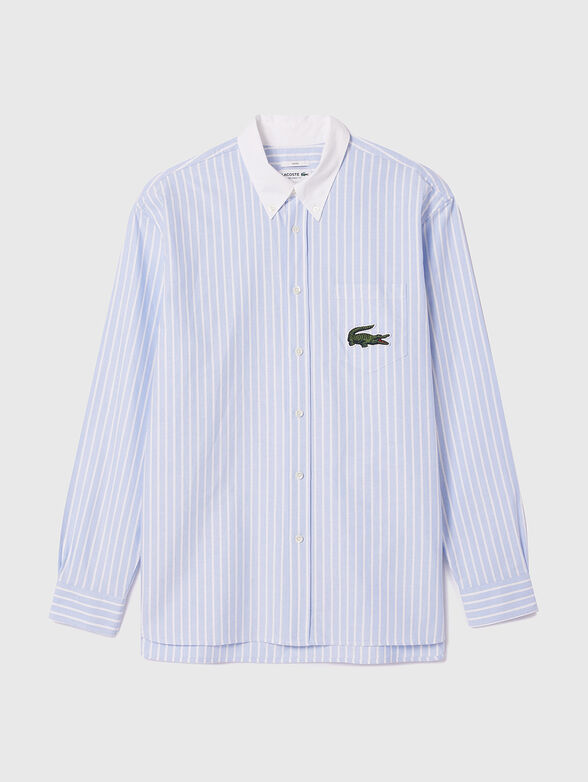 Logo accent stripe shirt  - 1