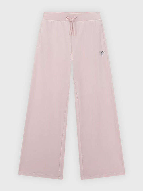 Velvet effect sweatpants - 1