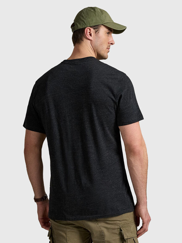 Cotton T-shirt with logo embroidery - 3