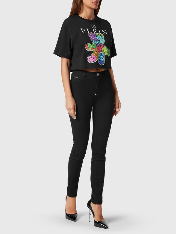 Black T-shirt with art logo - 2