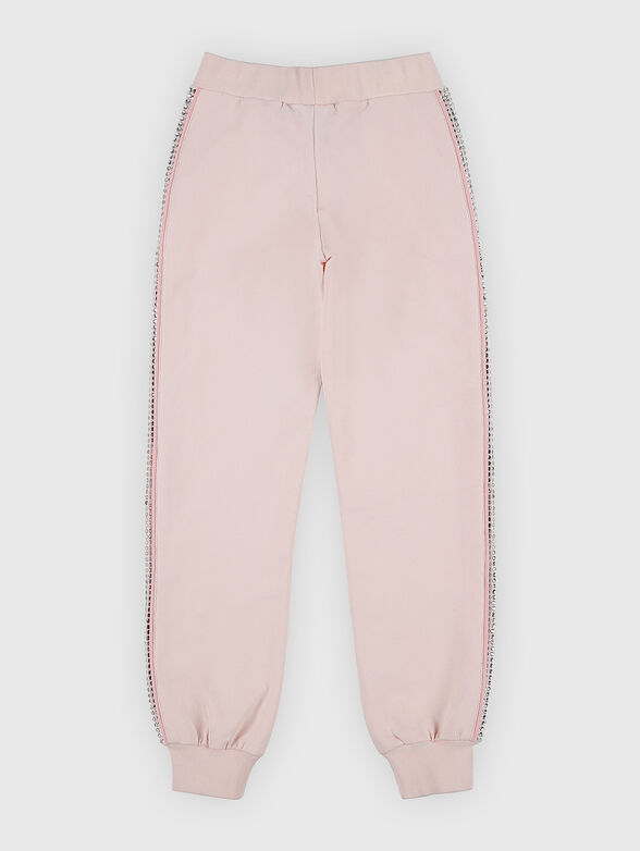 Crystal embellished sweatpants - 2