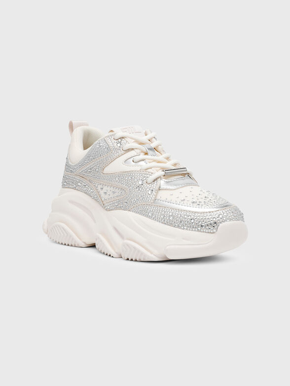 PRIVY sneakers in beige with rhinestones - 2