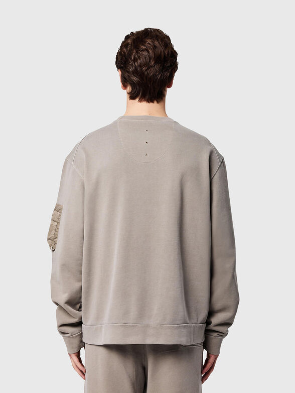 Cotton sweatshirt with sleeve pocket - 3