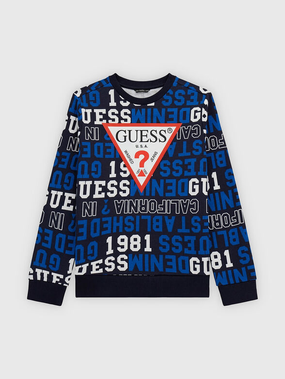 Sweatshirt with logo print and logo - 1