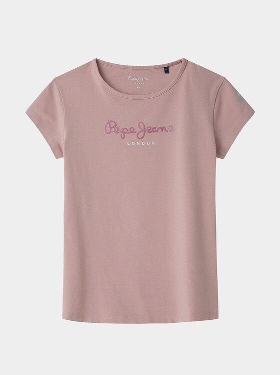 Тениска HANA с бляскаво лого - 1