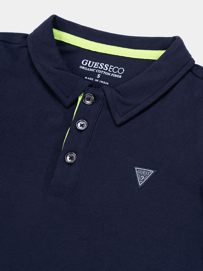 Polo shirt in dark blue color - 3