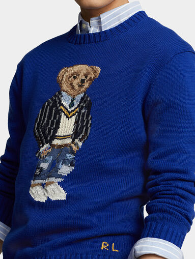Cotton sweater with Polo Bear - 4