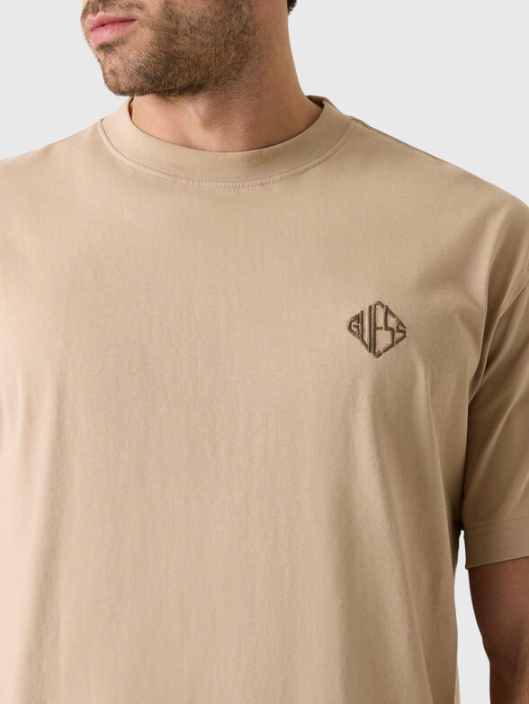 Beige oversized T-shirt - 4