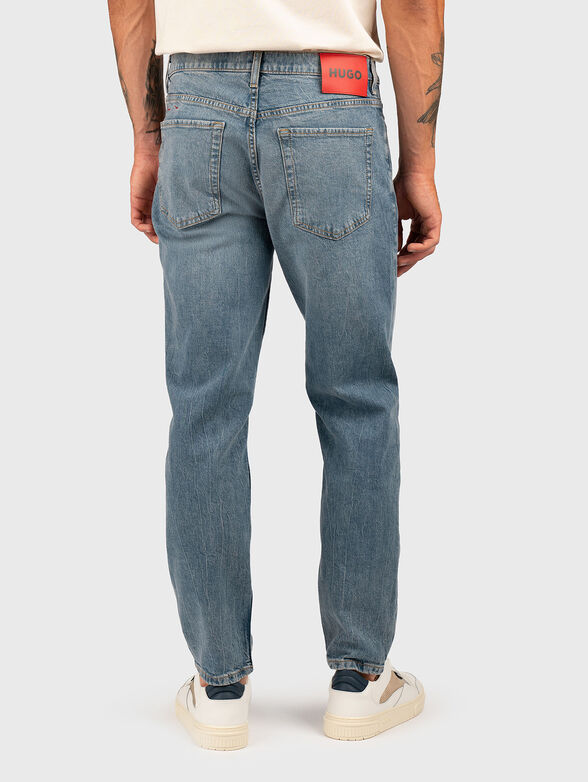 Jeans with washed effect and logo - 2