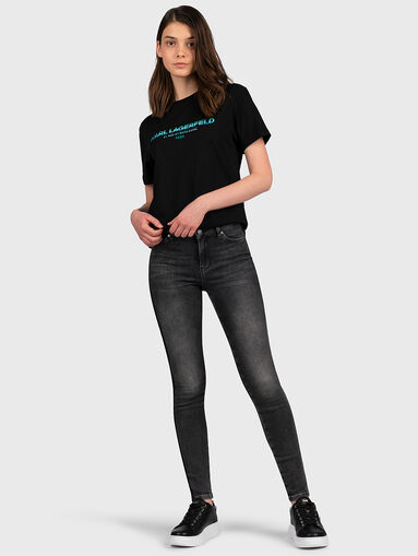 Skinny jeans with branded straps - 5