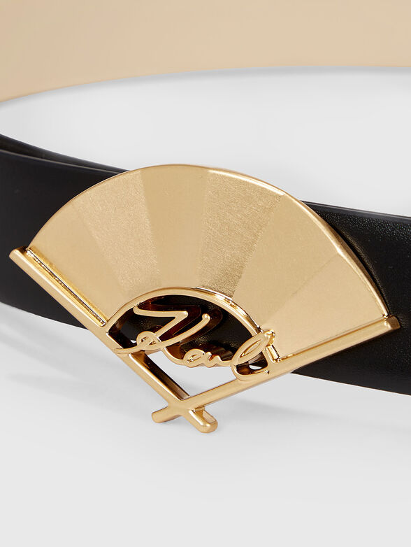 K/SIGNATURE leather belt - 3