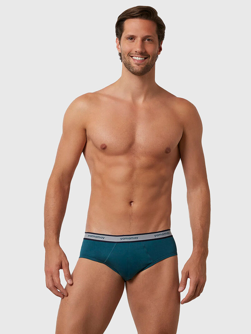 NEW FASHION COLOR black briefs with logo - 3