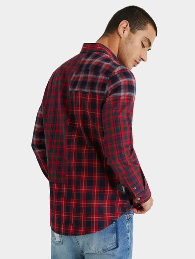 Checked shirt with patchwork effect - 3