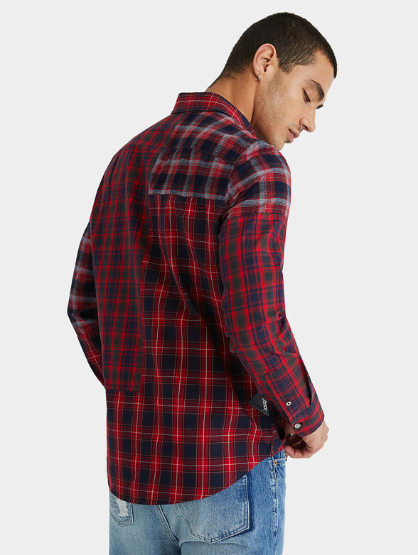 Checked shirt with patchwork effect - 3