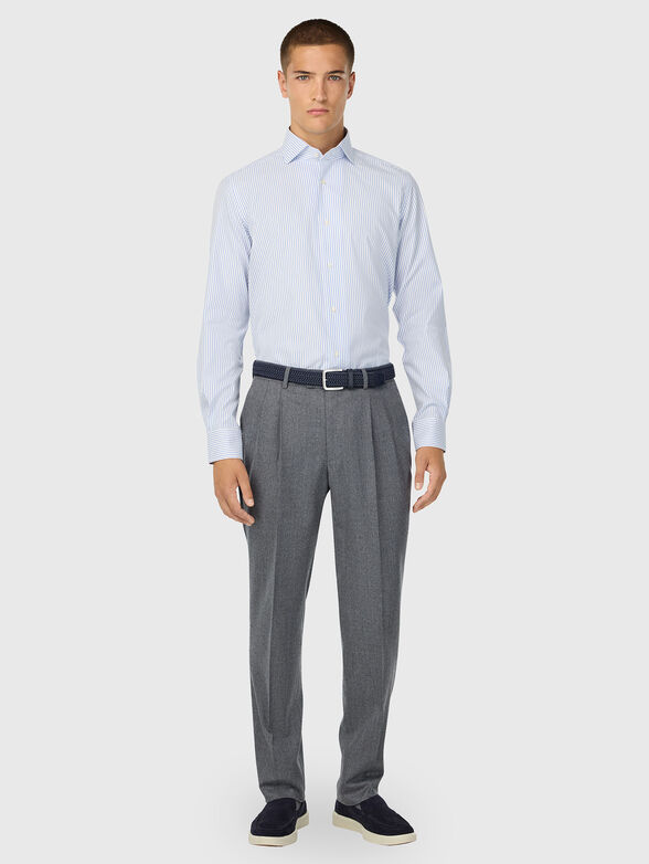 Regular fit striped cotton shirt - 2