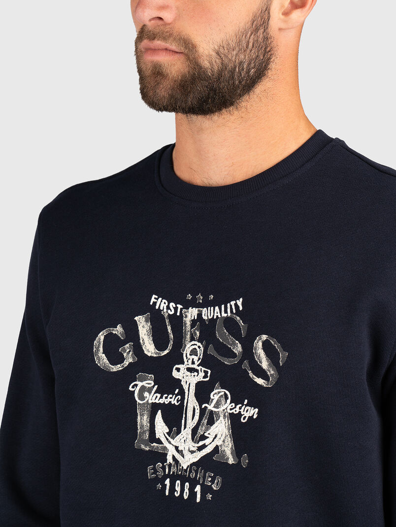 ANCHOR sweatshirt with oval neckline and logo print - 3