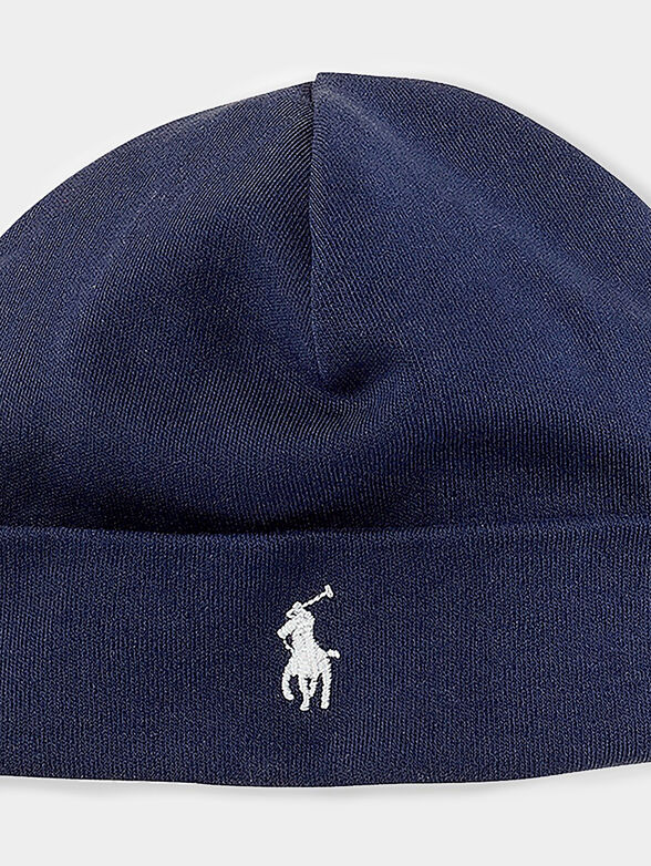 Blue beanie with logo - 2