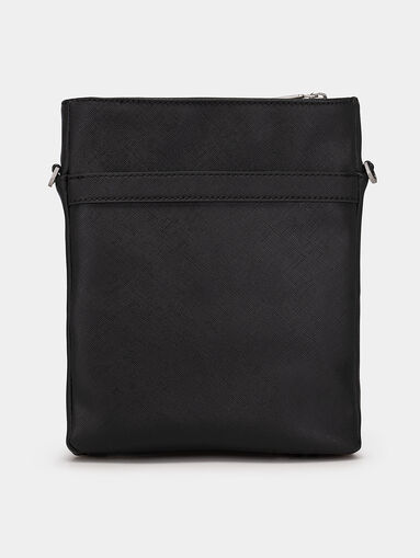 Black crossbody bag with metal logo detail - 3