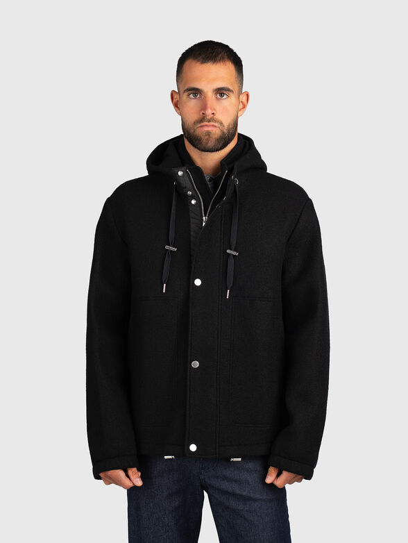 Woolen jacket with hood - 1